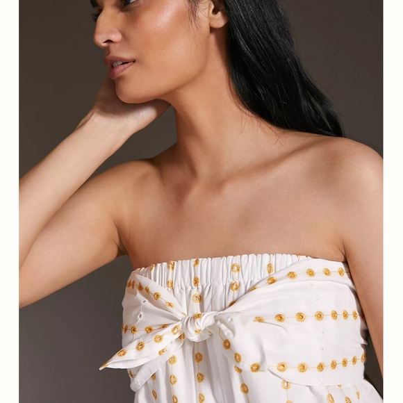 *NWT* Anthropologie Strapless Eyelet Jumpsuit - Picture 3 of 5